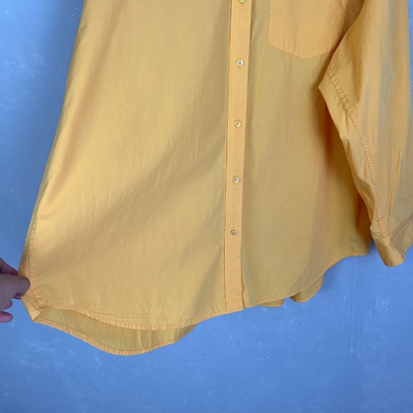 Aritzia Wilfred Free size 2XL long sleeve button up poplin relaxed yellow NEW - Picture 5 of 13